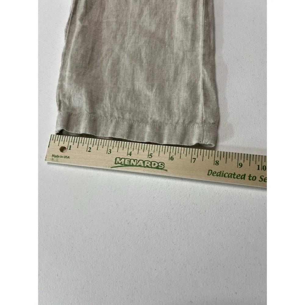 Club Room Luxury 100% Linen Men's 38x30 Flat Front Pants Beige Resort Vacation